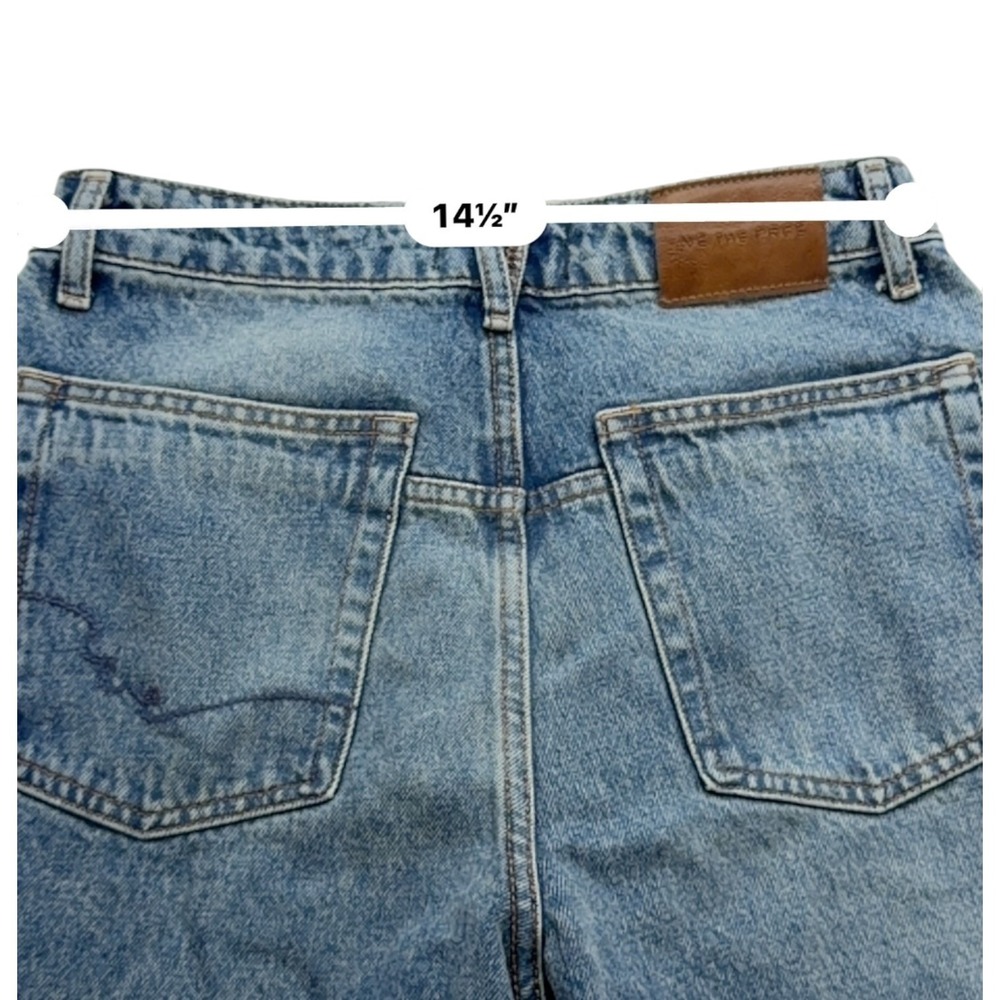 Free People Deep Trance Dropped Boyfriend Jeans Women's 27 Blue Low Rise Crop - Picture 8 of 14